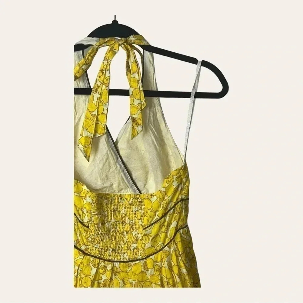 1016. ANTHROPOLOGIE MOULINEETE SOURES HALTER‎ DRESS SIZE 2 - Picture 10 of 13